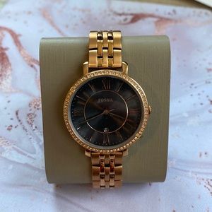 Gold Fossil Watch